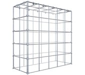 Gabión para montar en altura de 50 cm x 50 cm x 20 cm (l x h x p), malla 10 x 10 cm, anillo en c. atención: falta una rejilla - diámetro del cab...
