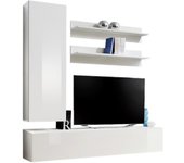 Mueble para tv fly h1 de diseño, color blanco brillante. mueble colgante moderno y de moda para su sala de estar.