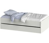 Cama nido 105x190 cm, cama nido grande, cama doble juvenil doble terai blanco