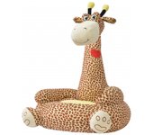 Vidaxl silla de peluche para niños jirafa marrón