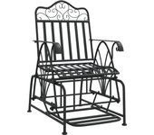 Banco de jardín muebles de exterior terraza corredera 61 cm acero negro 02_0011122