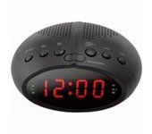Radio reloj digital con pantalla led roja y radio reloj fm cr-2466
