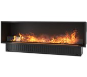 Chimenea de vapor de agua empotrada invapo inside 1800 - llama multicolor, efecto 3d y control por app, depósito de 3,6 l - 183 cm