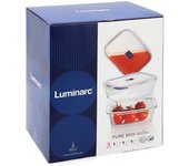 Luminarc pure box active - lote de 3 recipientes herméticos en vidrio con válvula