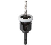 Diager kit para cubiertas de madera - fresa 45° + tope de profundidad + 3 brocas ø4 + llave de montaje - 902d04