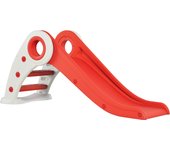 Tobogán plegable infantil homcom hdpe rojo 120x50x56 cm