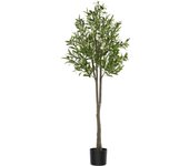 Tectake árbol de olivo artificial oleand, con textura realista
