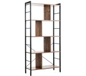 Librería de 5 niveles estante de almacenamiento estilo industrial 74x30x155cm 20_0000287