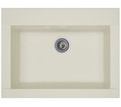 Stradour fregadero de cocina empotrado 1 recipiente sin escurridor hexo - resina - 66 x 50 cm - blanco