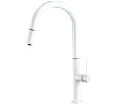 Valaz grifo cocina alto extraíble monomando blanco - serie eufrates