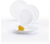 Vajilla opal luminarc harena 18 piezas - 6 personas - blanco