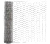 Malla de alambre para aviario, malla de alambre para gallinero, 0,5 x 10 m, malla de alambre de acero galvanizado, malla de 27 x 27 mm, color plateado