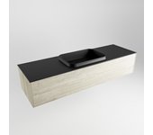 Mondiaz erin 150cm mueble de baño color light brown grey con 1 cajón. con lavabo ridge centro 1 orificio color urban
