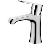 Grifo monomando de lavabo, agua fría, cromo de latón, núcleo de válvula cerámica silenciosa para baño, wc de invitados