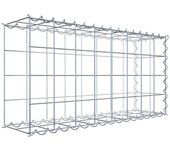 Gabión para montar con dimensiones 80 cm x 40 cm x 20 cm (l x a x p), malla 10 x 10 cm, espiral,. atenc.: falta una reja - diámetro del cable 4 mm