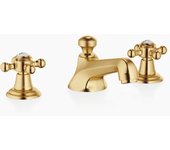 Dornbracht madison mezclador de lavabo de tres agujeros, con desagüe automático, proyección de 135 mm, 20700360-28, color: latón cepillado