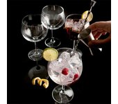 Set de 4 copas fiesta luminarc con cuchara mezcladora+medidor 71,5cl