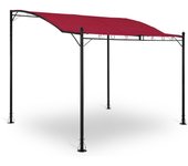 Pérgola pabellón barnum cenador tienda refugio jardín cenador terraza beige inclinado rojo 2,6 x 3 m 14_0000288