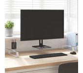 Vidaxl soporte para monitor blanco 100x35x8 cm vidrio templado y metal