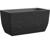 Jardinera con platillo rectangular gris tórtola