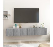 Muebles para tv colgantes 3 uds madera gris sonoma 60x30x30 cm