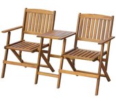 Banco de jardín muebles de exterior terraza plegable y mesa de té 140 cm madera maciza de acacia 02_0011760
