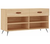 Banco para zapatos botas cómoda estante mueble entrada almacenamiento sonoma 102 x 35 x 55 cm madera cont 02_0022939