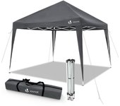 Gazebo plegable cenador 3x3 m pabellon de jardín, gris