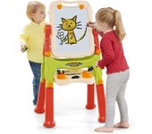 Caballete magnético de pie para niños, caballete infantil de dos lados con pizarra blanca y pizarra de tiza, tablero de pintura portátil, caballete
