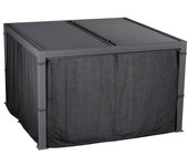 Hespéride - cortinas para cenador bioclimático majae - 1 juego de 4 cortinas para cenador 36 x 36 m