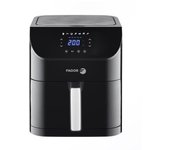 Freidora sin aceite - fagor - airfryer xl - 8l - 1800 w - pantalla táctil - 7 preprogramaciones de cocción - temporizador - negra