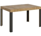 Mesa extensible 90x140/244 cm roble línea nature estructura antracita