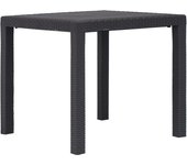 Maison exclusive - mesa de jardín de plástico aspecto ratán marrón 79x79x72 cm