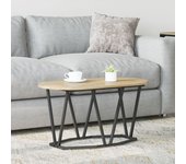 Mesa de café vidaxl de roble sonoma 80x40x40,5 cm de madera de ingeniería y metal