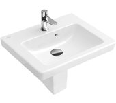 Lavabo villeroy & boch lavabo de mano subway 500x400mm, 1 agujero para grifo, con rebosadero, 73155001, color: blanco