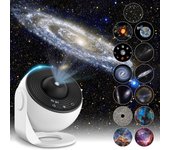 Proyector de estrellas y galaxias, luz de neón, luz nocturna realista con cielo estrellado y 13 discos de película, sistema solar, constelación y