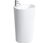 Lavabo laufen palomba lavabo independiente con columna integrada, sin grifo, sin rebosadero, 520x435x900, h8118044001091, color: blanco con lcc