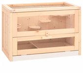 Vidaxl jaula para hámster madera maciza abeto 60x35,5x42 cm