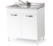 Mueble para debajo del fregadero blanco 2 puertas cm 80x50xh 85