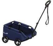 Cochecito para perros pawhut acero, tela oxford azul 53x45x28 cm