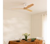 Windcalm dc - función verano/invierno - ventilador de techo 40w silencioso ø132 cm sin luz con controlador de pared