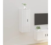 Mueble para tv de pared blanco brillante 40x34,5x100 cm
