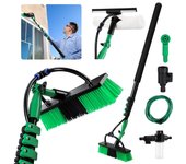 3,6 metros cepillo extensible para lavado de coches - con manguera de desagüe de agua - manguera interior con válvula de bola y racor de cobre