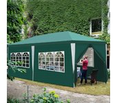Carpa pabellón jardín - fácil de limpiar, duradera con paredes laterales, carpa perfecta para fiestas 3x6m verde