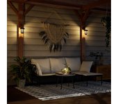 Maison exclusive - faroles solares de pared de exterior luz blanca 4 uds