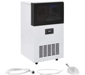 Vidaxl máquina de hacer cubitos de hielo negra 45 kg/24 h