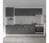 Set cocina haaus karo v24, antracita/blanco, encimera thermo 28 mm, l 280 cm