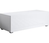 Mueble tv con patas 2 cm | mueble de televisión | mueble de salón | 1 puerta | 100x32x40cm | modelo luke h1 | blanco brillo