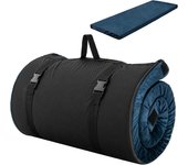 Colchón de camping portátil de espuma con memoria forma, alfombra de dormir enrollable ligera con bolsa de transporte, funda impermeable, 183x62,5x6,5