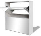Zapatero de 2 niveles con espejo 63 x 17 x 67 cm blanco 02_0043381